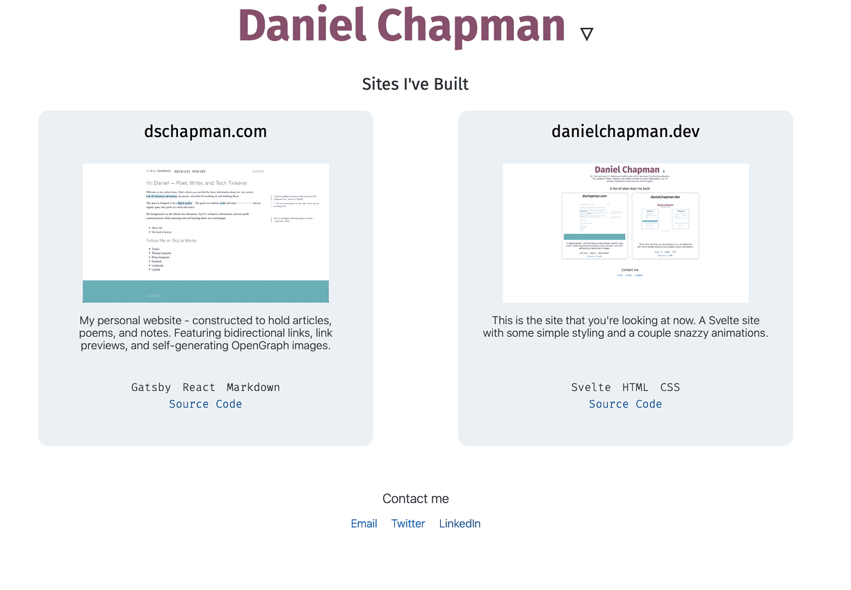 Svelte Animations from danielchapman.dev